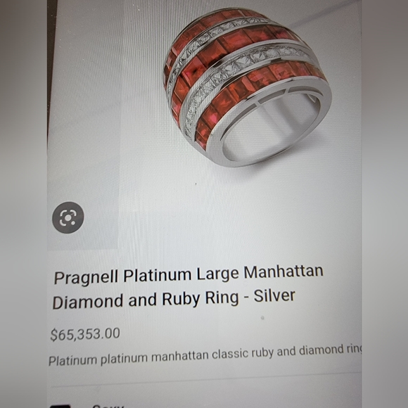 * Not for sale* Princess cut ruby and round diamond ring - Picture 8 of 8